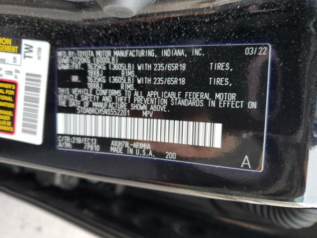 Photo 13 VIN: 5TDABRCH5NS552201 - TOYOTA HIGHLANDER 