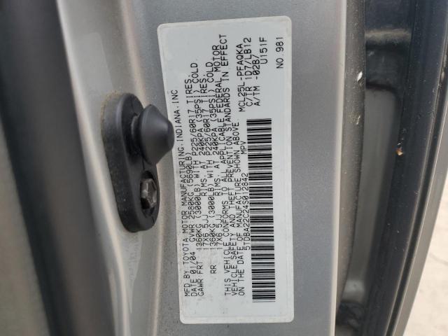 Photo 12 VIN: 5TDBA22C24S012842 - TOYOTA SIENNA XLE 