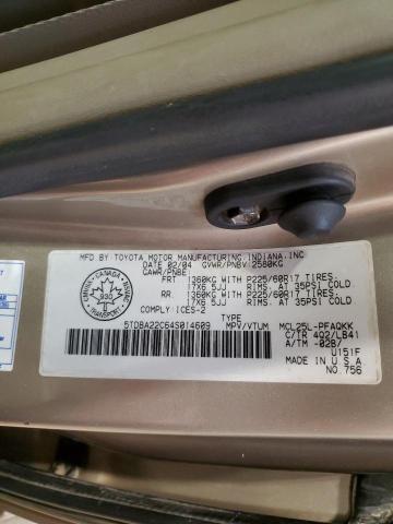 Photo 12 VIN: 5TDBA22C64S014609 - TOYOTA SIENNA XLE 