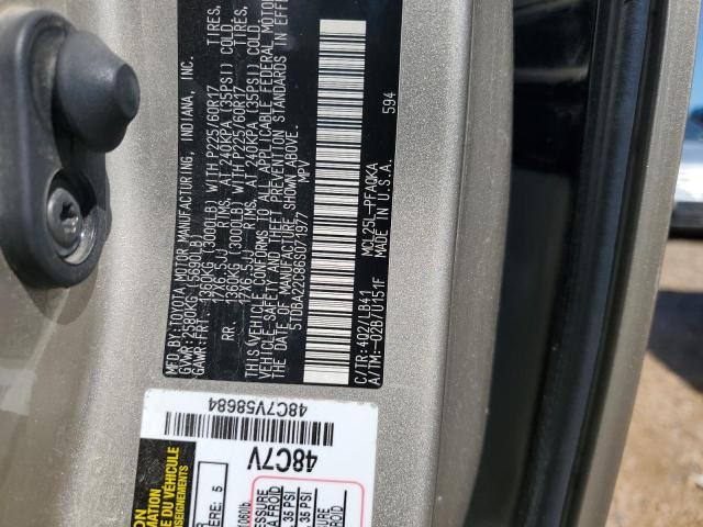 Photo 12 VIN: 5TDBA22C86S071977 - TOYOTA SIENNA XLE 