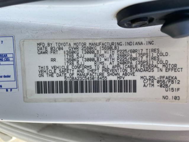 Photo 9 VIN: 5TDBA23C54S018455 - TOYOTA SIENNA LE 