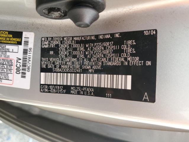 Photo 12 VIN: 5TDBA23C85S032481 - TOYOTA SIENNA LE 