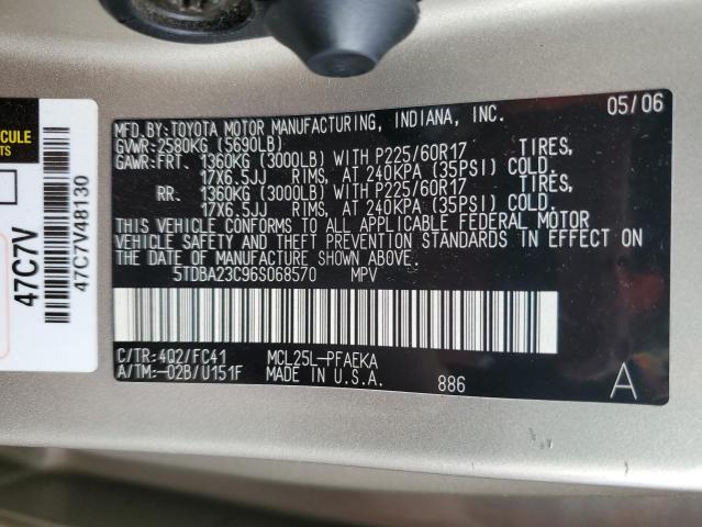 Photo 13 VIN: 5TDBA23C96S068570 - TOYOTA SIENNA LE 