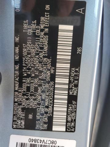 Photo 13 VIN: 5TDBA23CX5S038296 - TOYOTA SIENNA LE 