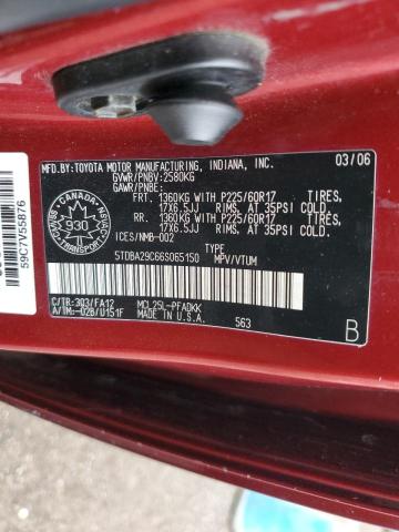 Photo 12 VIN: 5TDBA29C66S065150 - TOYOTA SIENNA CE 