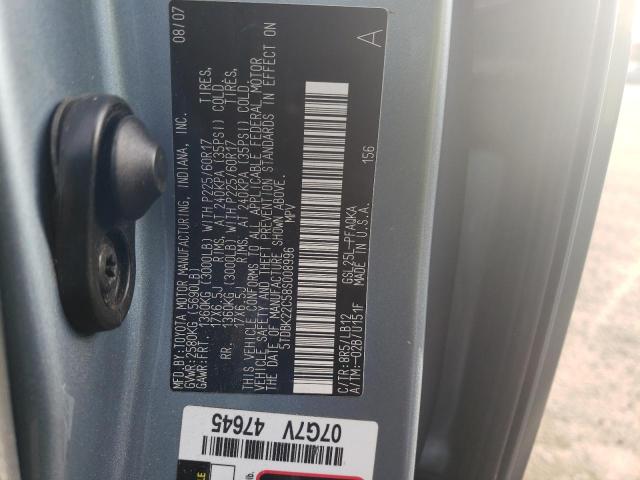 Photo 12 VIN: 5TDBK22C58S008996 - TOYOTA SIENNA XLE 