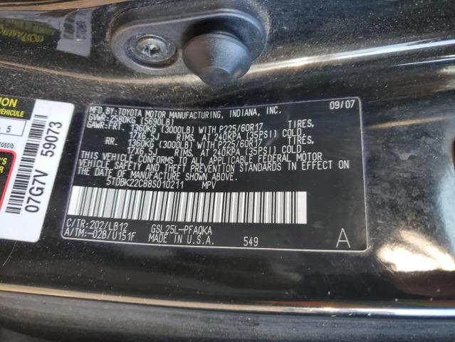 Photo 12 VIN: 5TDBK22C88S010211 - TOYOTA SIENNA XLE 