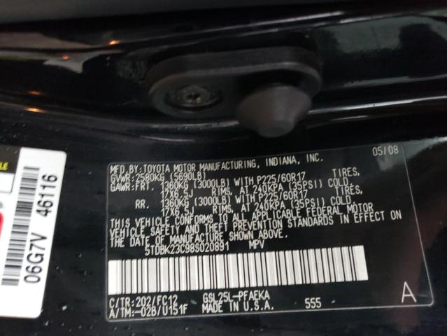 Photo 12 VIN: 5TDBK23C98S020891 - TOYOTA SIENNA LE 