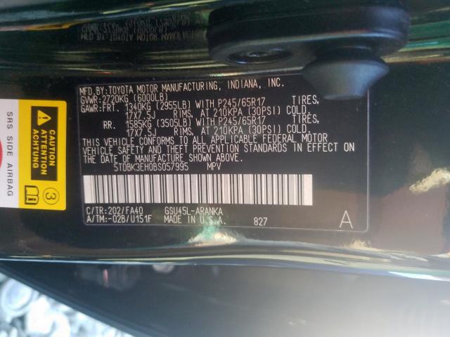 Photo 9 VIN: 5TDBK3EH0BS057995 - TOYOTA HIGHLANDER 