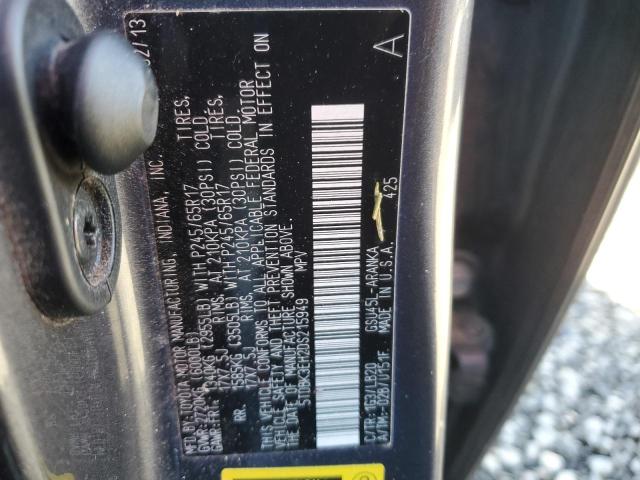 Photo 12 VIN: 5TDBK3EH2DS215949 - TOYOTA HIGHLANDER 