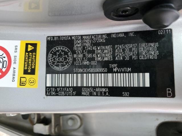 Photo 12 VIN: 5TDBK3EH5BS069950 - TOYOTA HIGHLANDER 