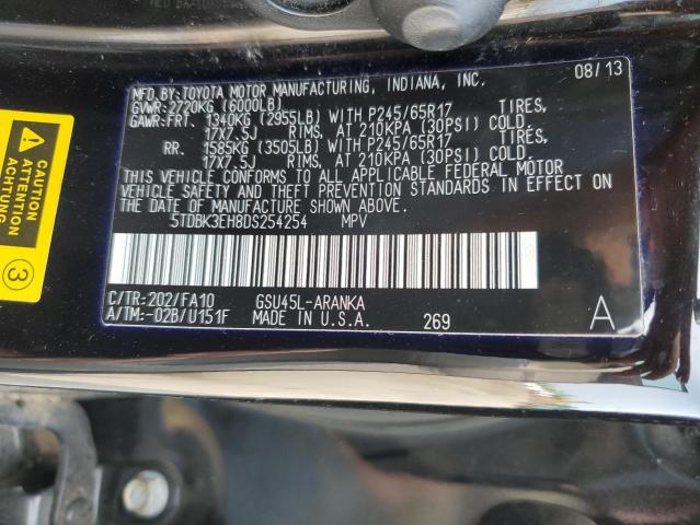 Photo 12 VIN: 5TDBK3EH8DS254254 - TOYOTA HIGHLANDER 