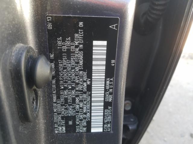 Photo 9 VIN: 5TDBK3EH9DS260712 - TOYOTA HIGHLANDER 