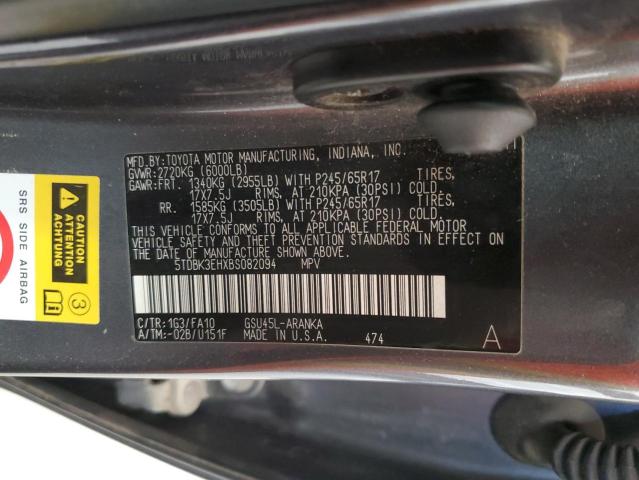 Photo 12 VIN: 5TDBK3EHXBS082094 - TOYOTA HIGHLANDER 