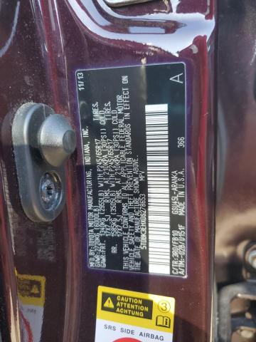 Photo 12 VIN: 5TDBK3EHXDS278653 - TOYOTA HIGHLANDER 