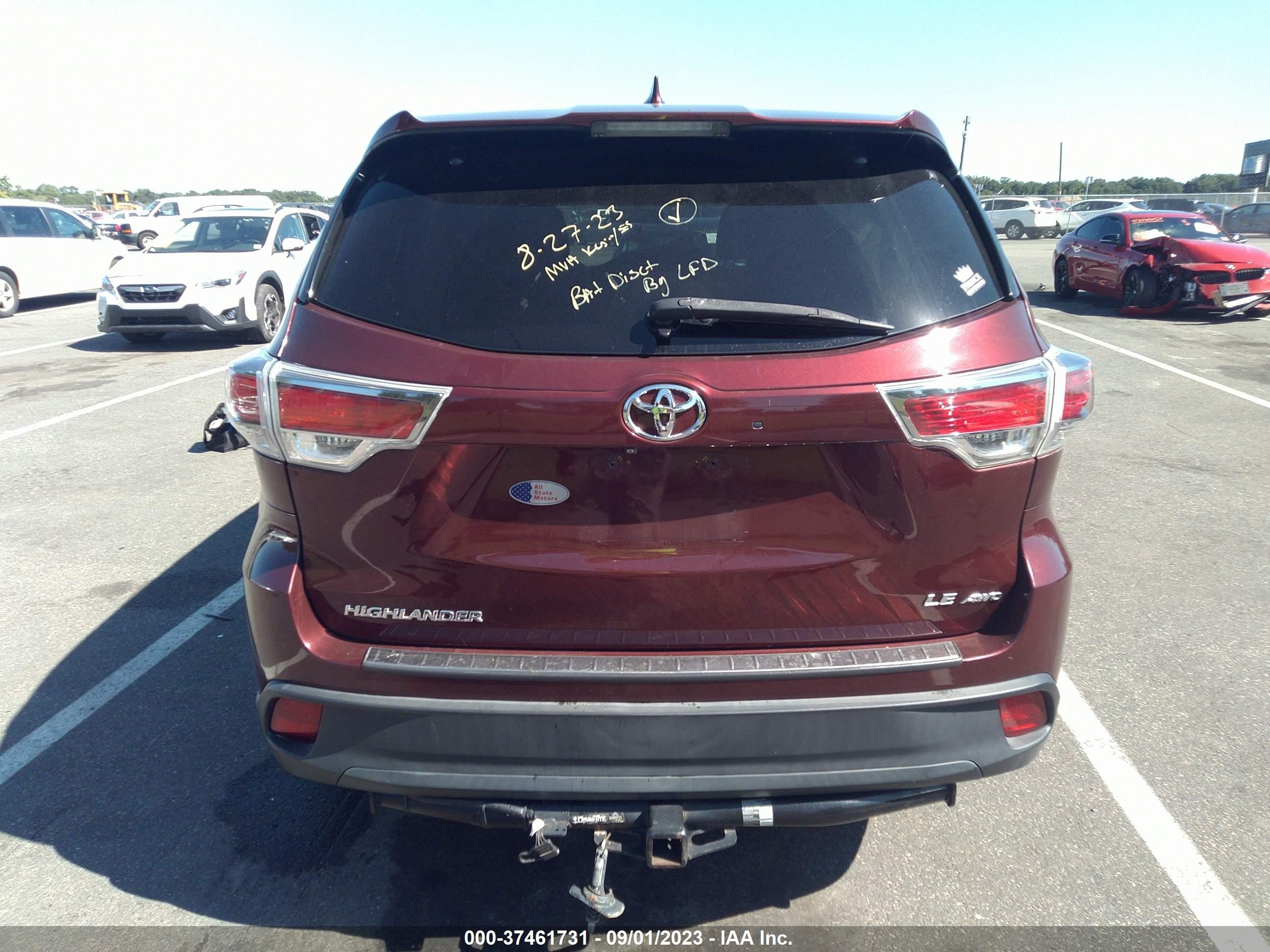 Photo 15 VIN: 5TDBKRFH2FS204129 - TOYOTA HIGHLANDER 