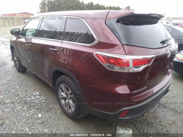 Photo 2 VIN: 5TDBKRFH2GS251419 - TOYOTA HIGHLANDER 