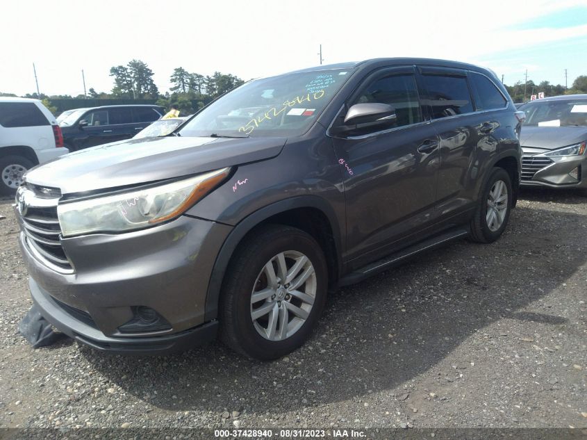 Photo 1 VIN: 5TDBKRFH3FS138125 - TOYOTA HIGHLANDER 