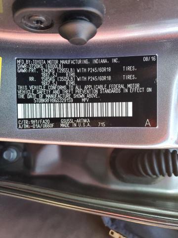 Photo 13 VIN: 5TDBKRFH9GS329159 - TOYOTA HIGHLANDER 