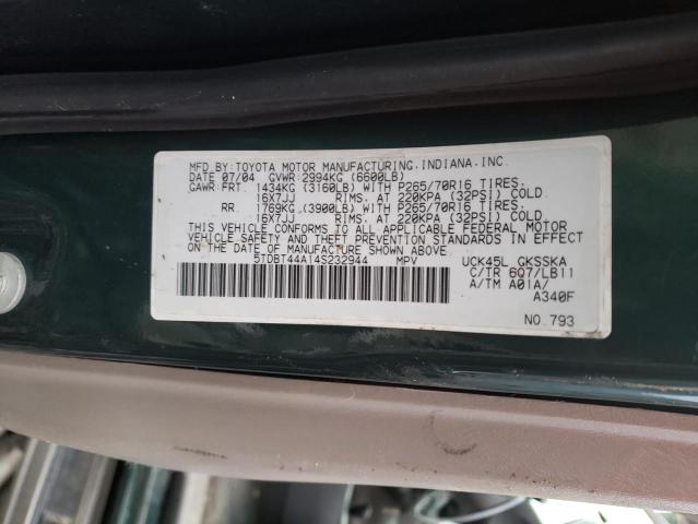 Photo 12 VIN: 5TDBT44A14S232944 - TOYOTA SEQUOIA 