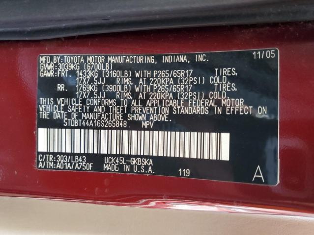 Photo 13 VIN: 5TDBT44A16S265848 - TOYOTA SEQUOIA 