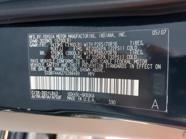 Photo 11 VIN: 5TDBT44A27S288489 - TOYOTA SEQUOIA 