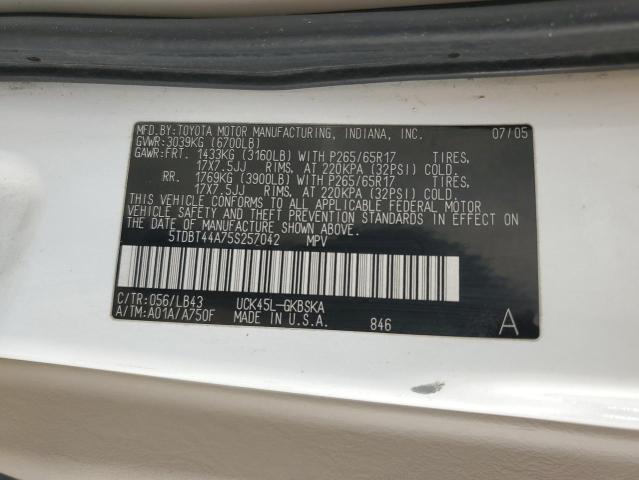 Photo 13 VIN: 5TDBT44A75S257042 - TOYOTA SEQUOIA SR 