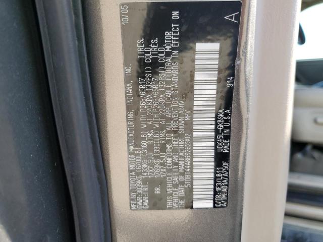 Photo 12 VIN: 5TDBT44A86S262302 - TOYOTA SEQUOIA SR 