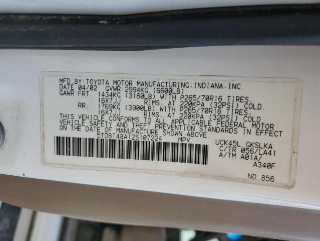 Photo 12 VIN: 5TDBT48A12S107224 - TOYOTA SEQUOIA LI 