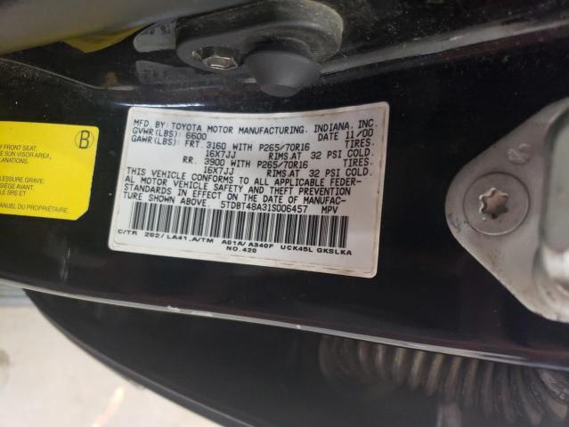 Photo 12 VIN: 5TDBT48A31S006457 - TOYOTA SEQUOIA LI 