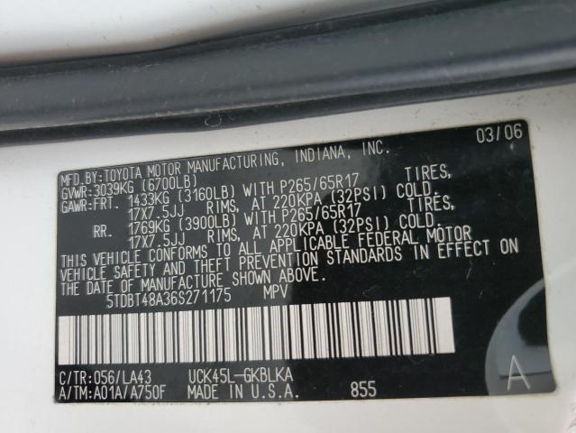 Photo 13 VIN: 5TDBT48A36S271175 - TOYOTA SEQUOIA 