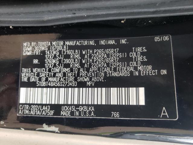 Photo 13 VIN: 5TDBT48A56S273493 - TOYOTA SEQUOIA LI 