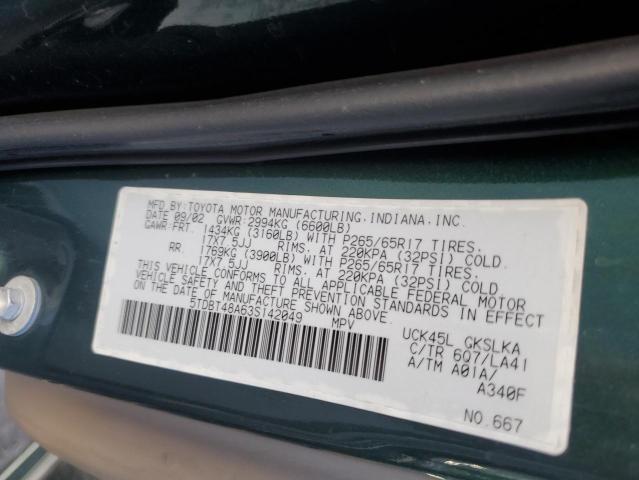 Photo 12 VIN: 5TDBT48A63S142049 - TOYOTA SEQUOIA 