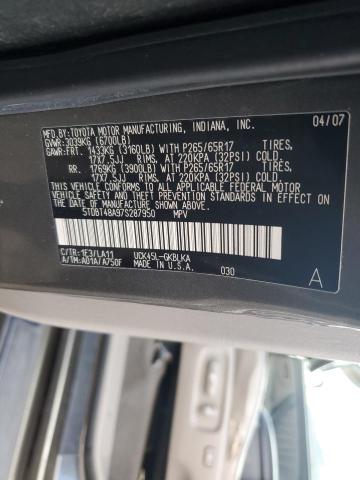 Photo 11 VIN: 5TDBT48A97S287950 - TOYOTA SEQUOIA LI 