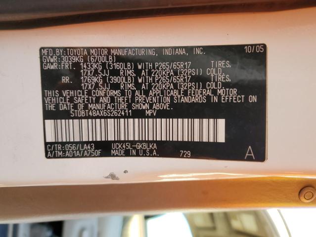 Photo 12 VIN: 5TDBT48AX6S262411 - TOYOTA SEQUOIA 