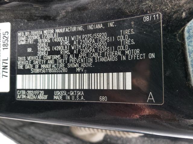 Photo 9 VIN: 5TDBY5G11BS055280 - TOYOTA SEQUOIA SR 