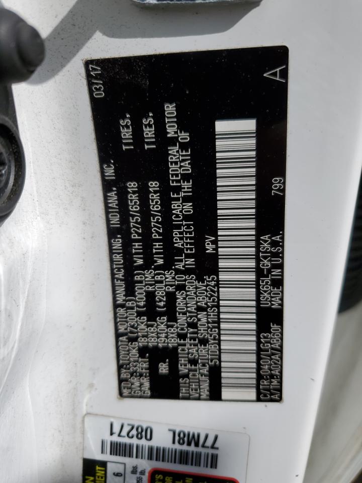 Photo 11 VIN: 5TDBY5G11HS152245 - TOYOTA SEQUOIA 