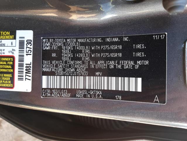 Photo 11 VIN: 5TDBY5G12JS157833 - TOYOTA SEQUOIA 