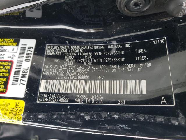 Photo 12 VIN: 5TDBY5G19KS169088 - TOYOTA SEQUOIA SR 