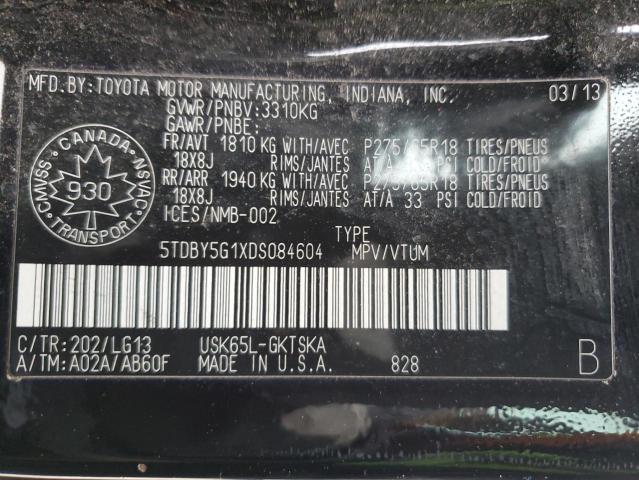 Photo 12 VIN: 5TDBY5G1XDS084604 - TOYOTA SEQUOIA 