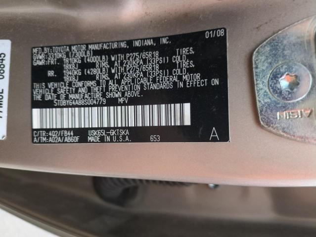 Photo 12 VIN: 5TDBY64A88S004779 - TOYOTA SEQUOIA SR 