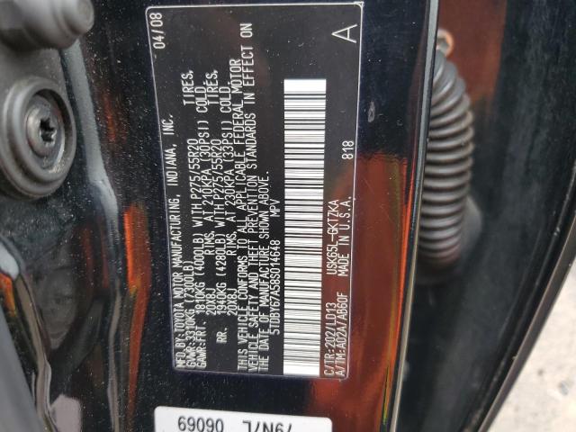 Photo 12 VIN: 5TDBY67A58S014648 - TOYOTA SEQUOIA PL 