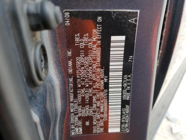 Photo 12 VIN: 5TDBY68A88S017610 - TOYOTA SEQUOIA 