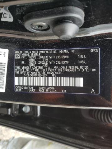 Photo 11 VIN: 5TDBZRBH1NS224503 - TOYOTA HIGHLANDER 