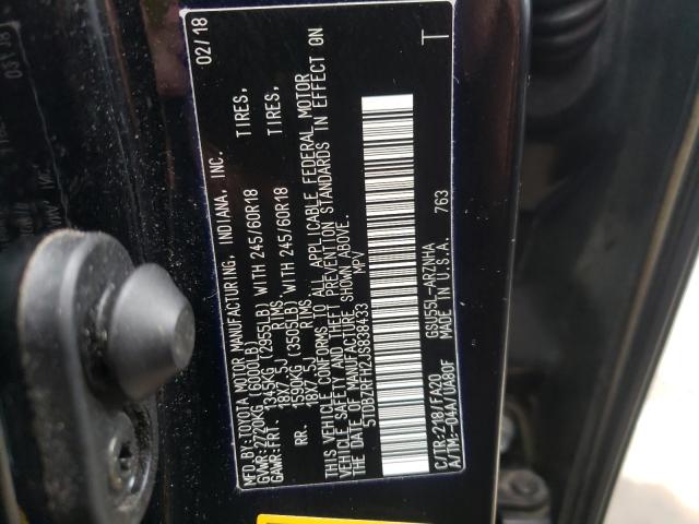 Photo 9 VIN: 5TDBZRFH2JS838433 - TOYOTA HIGHLANDER 