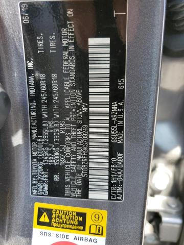 Photo 9 VIN: 5TDBZRFH9KS709249 - TOYOTA HIGHLANDER 