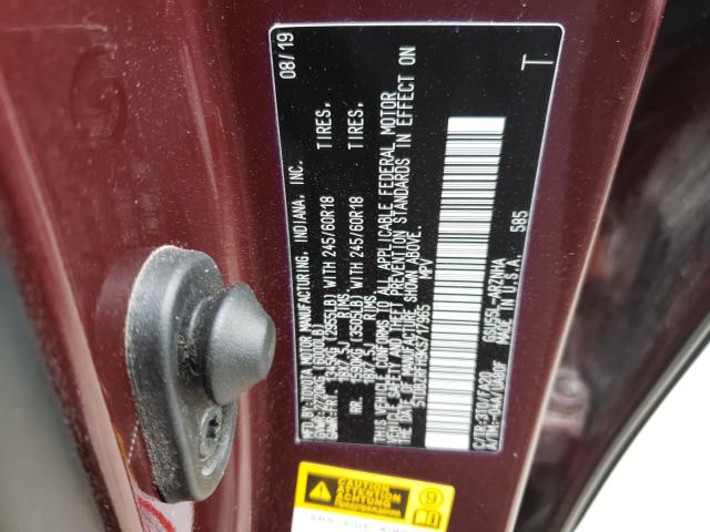 Photo 9 VIN: 5TDBZRFH9KS717965 - TOYOTA HIGHLANDER 