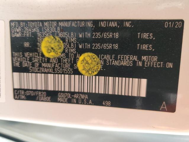 Photo 13 VIN: 5TDCZRAHXLS501555 - TOYOTA HIGHLANDER 