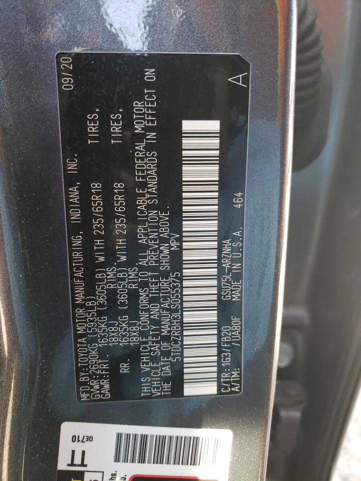 Photo 12 VIN: 5TDCZRBH3LS055375 - TOYOTA HIGHLANDER 