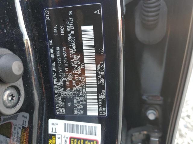 Photo 12 VIN: 5TDCZRBHXNS584342 - TOYOTA HIGHLANDER 